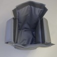 Insulated bag with velcro fastenings shown open